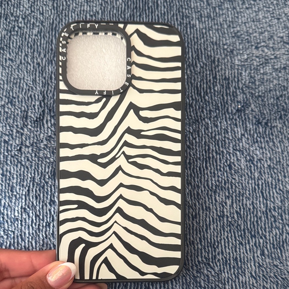 Casetify Monochrome Zebra Pattern Phone Case